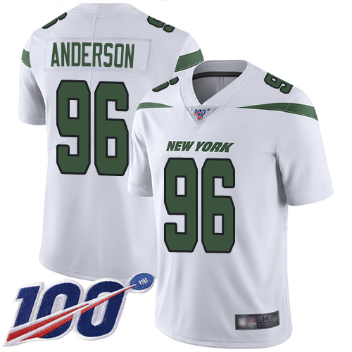 New York Jets Limited White Youth Henry Anderson Road Jersey NFL Football #96 100th Season Vapor Untouchable->women nfl jersey->Women Jersey